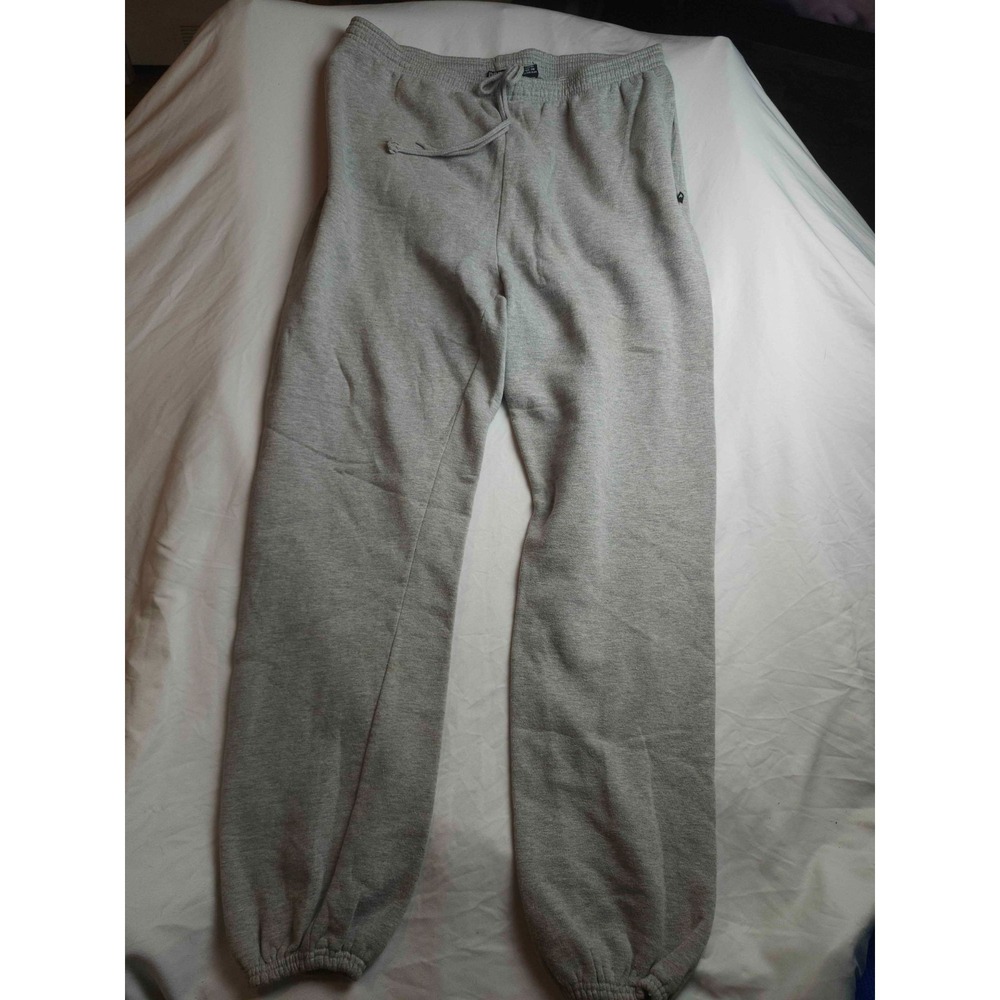 Pennant Sweatpants Mens 2XB Gray Joggers Heavyweight Loose Fit Streetwear Y2K